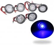 Pactrade Marine Boat LED Livewell Round Button Blue Courtesy Light OEM Waterproof Pack of 6
